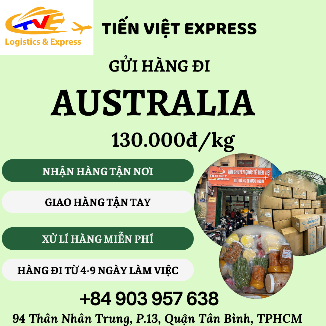 Gửi hàng đi Úc- Tiến Việt Express